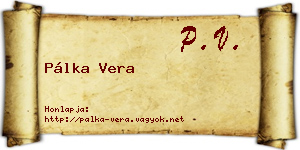 Pálka Vera névjegykártya